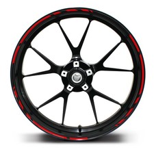 Felgenrandaufkleber Speed Neon Rot Motorrad Felgenrand Felgenaufkleber MR002