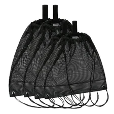 Pack of 4 Mesh Drawstring Bag String Bag for Sports Climbing Gym Laundry Seas...
