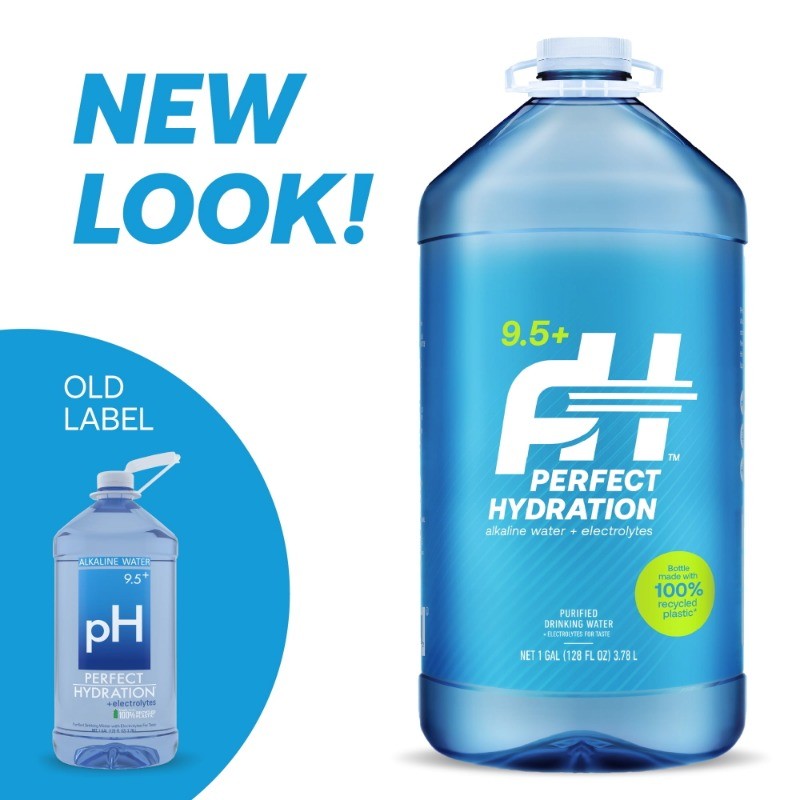 Perfect Hydration 9.5+ pH Alkaline Drinking Water,Electrolyte Minerals,8 Gallons