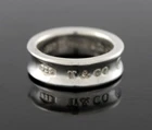 Vintage 1997 Tiffany & Co 1837 Sterling Silver Concave Band Ring Size 6.25