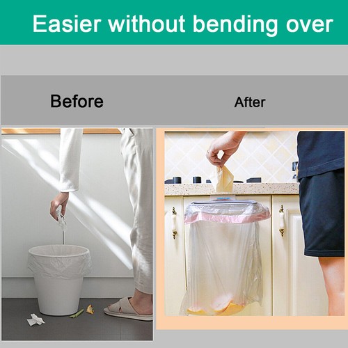 New Removable Attach-A-Trash Hanging Bag Holder Home Kitchen Rubbish Waste Bin - Picture 5 of 10