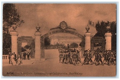 c1910 Sather Gate University Exterior Arch Entrance Berkeley California Postcard