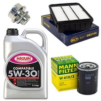 MotoröL Filter Set 5W-30 5 Liter + ÖLablassschraube FüR Mitsubishi Peugeot 4007
