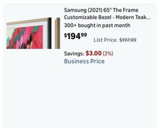 NEW IN BOX Samsung 2021-2024 Bezel 65" The Frame TV modern Teak VGSCFA65TKBZA