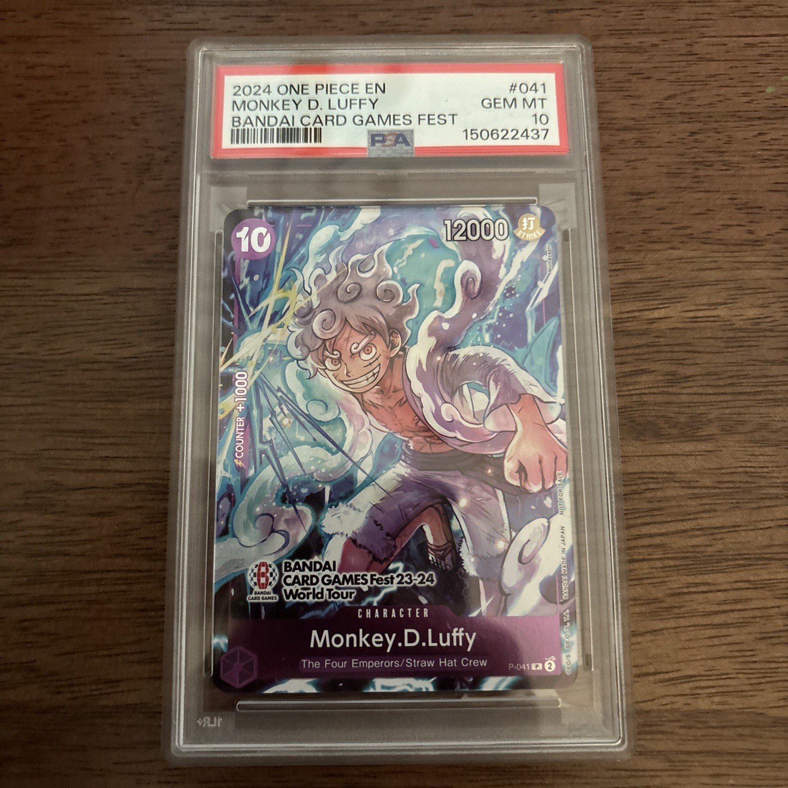 Monkey.D.Luffy (041) (BANDAI CARD GAMES Fest 23-24 World Tour) P-041 One Psa 10!