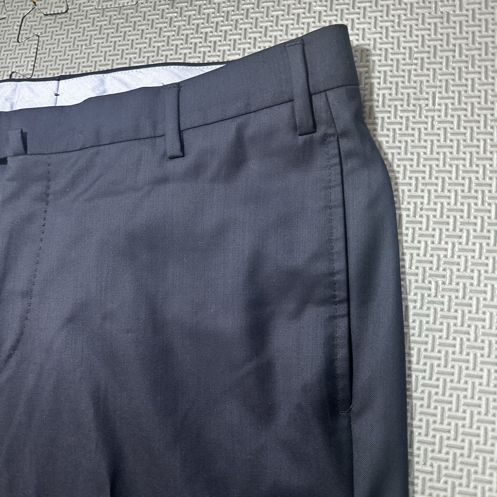 Sid Mashburn Solid Navy Blue Wool Flat Front Dres… - image 4