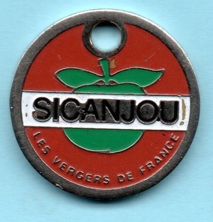 Jeton de caddie : SICANJOU LES VERGERS DE FRANCE 49180 SAINT BARTHELEMY D'ANJOU