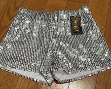 Girls Size Small Spirit Halloween White Sequence Shorts