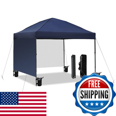 Aergerger 10X10 Pop Up Canopy Tent 2 Sidewalls Easy Up Canopy Upgraded Outdoor