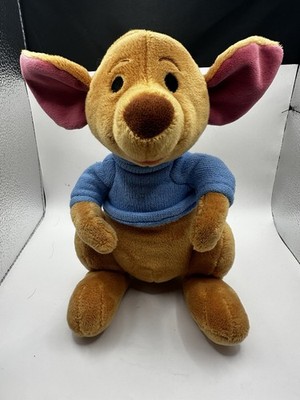 Disney Parks Winnie the Pooh Roo 9'' Plush Blue Sweater Baby Kangaroo