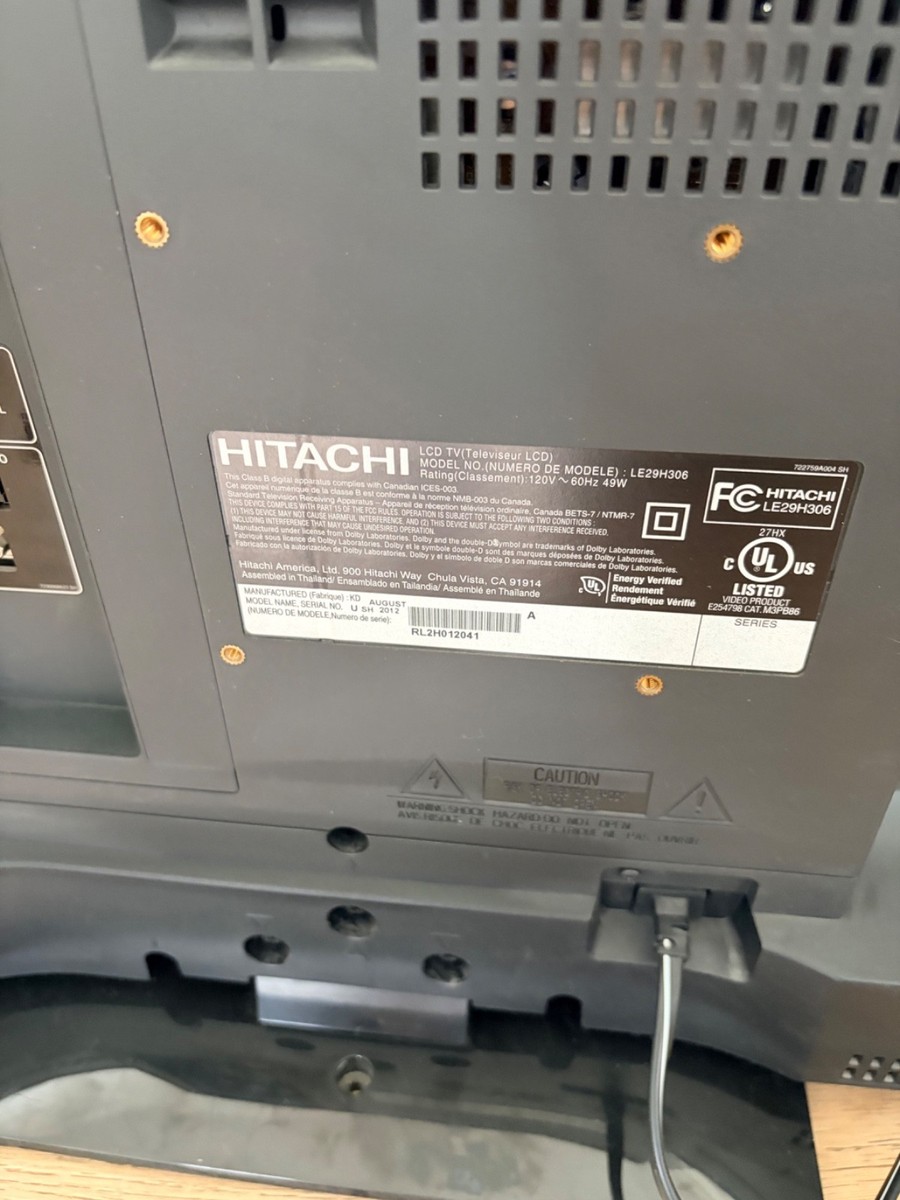 Hitachi LE29H306 29” LED HDTV 720p 60hz 2 HDMI With Remote | eBay