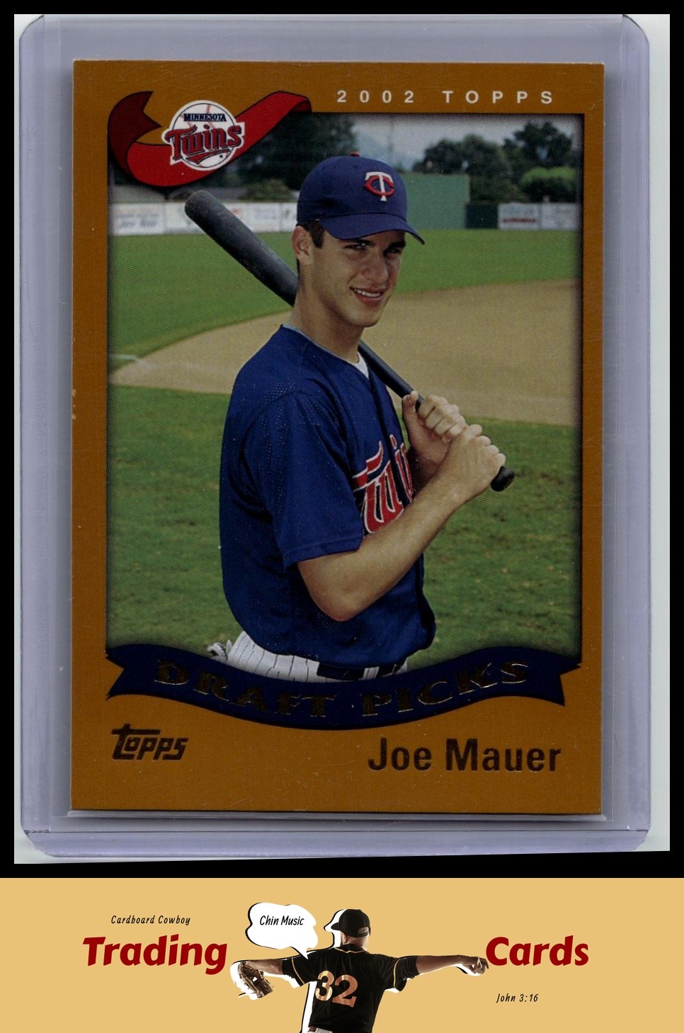 Joe Mauer 2002 Topps #622 Minnesota Twins RC Baseball Card EX/NM+ Rookie