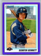 2010 Bowman Chrome #BCP206 Scooter Gennett Prospects Purple Refractors