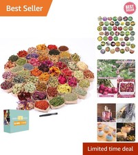 All-Natural Dried Flower Herbs Kit - Perfect for DIY Bath and Candle Creations