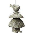 NEW Hoop Skirt Rabbit Wind Chime 10.5" Cast Aluminum Wind Bell Easter Spring