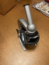 Vintage Russian microscope labelled youngs of Leicester boxed with accessories