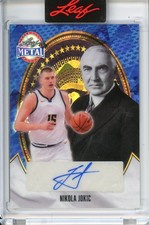 2026 Leaf Metal President's Day Nikola Jokic Blue Auto 1/1