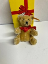 1986 STEIFF HONEY TEDDY 12CM 5" BUTTON IN EAR FULLY TAGGED 0210/12 IN GIFT BOX