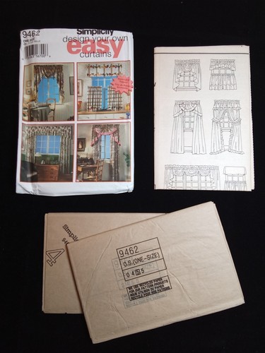 SIMPLICITY Home Decor UNCUT Easy Pattern 9462 Window Treatments Swags Curtains - Picture 6 of 8