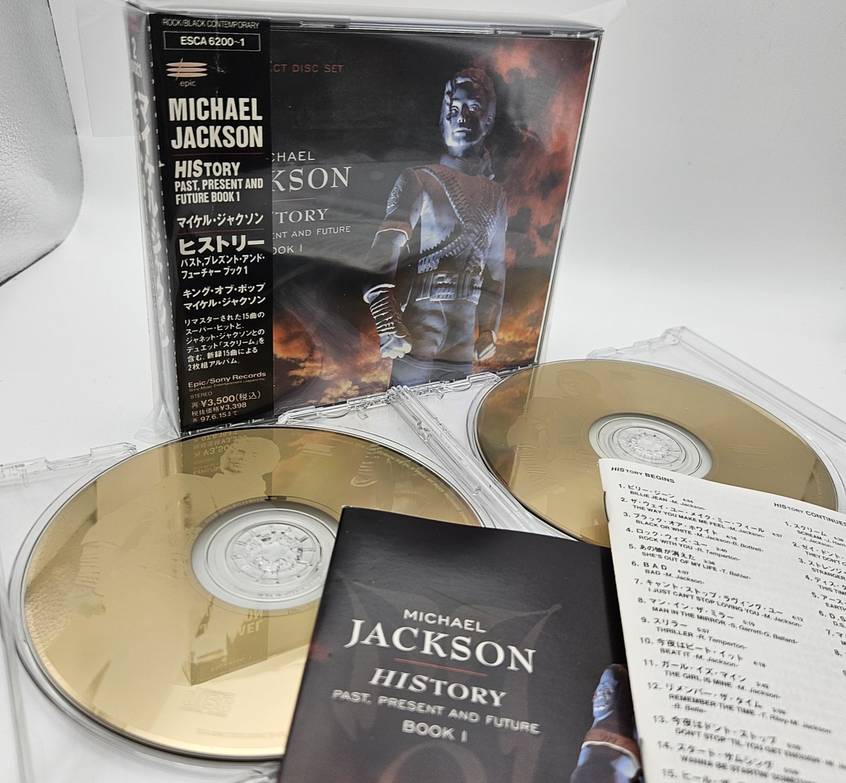 MICHAEL JACKSON History Japan 1st Press Limited GOLD 2CD ESCA-6200