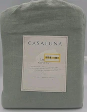⚡️Casaluna 100% Washed Linen Solid Sheet Set - Sage Green (Full Size)
