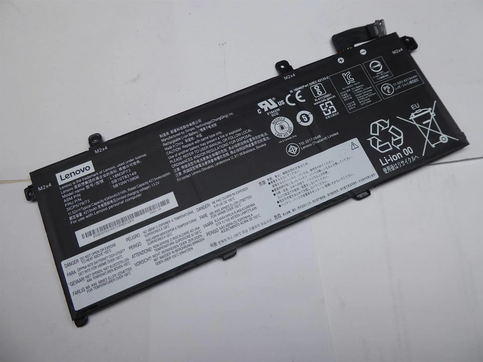 Lenovo ThinkPad P43s T490 T495 Original Battery L18M3P73 #A12 Foto 2 de 3