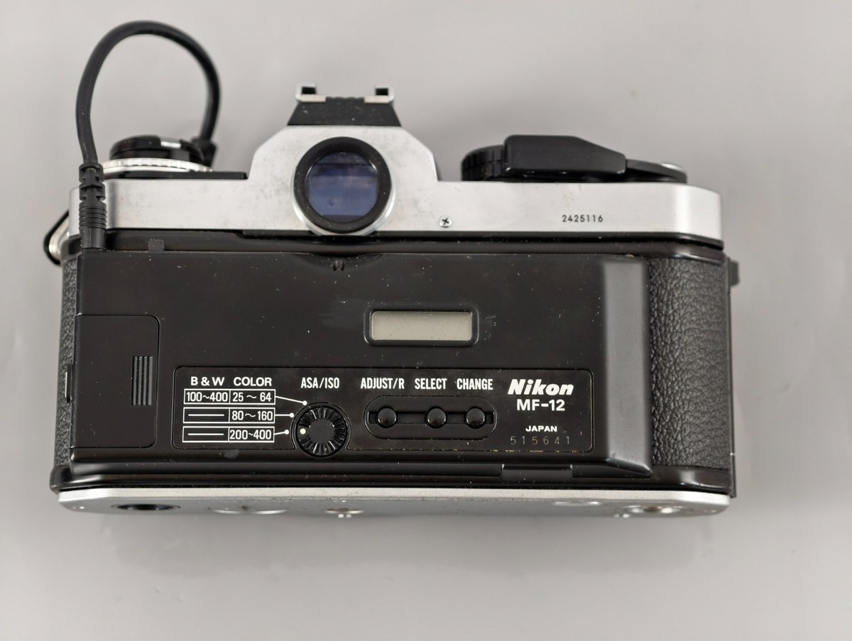 Nikon FE2 35mm SLR Film Camera Silver Body MF-12 | eBay