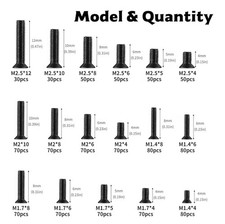 M1.4 M1.7 M2 M2.5 Carbon Steel Philips Head Screws Black Single or Lot