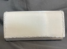Vintage La Regale Satin Beaded Evening Clutch With Satin Rope Strap