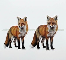 Red Fox Vinyl Decal Sticker 2 Pack C