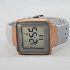 Armitron Digital Women's Sport Watch 32MM Gold Case Gray Plastic Bands