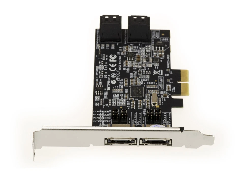 PCIe 4 + 2 Porte SATA eSATA 6G - Chipset Marvell 88SE9230 RAID 0 1 10 Hyperduo - Immagine 3 di 4