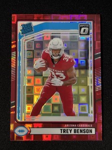 2024  Donruss - Rated Rookie Trey Benson #326 Optic Preview Red Pandora Prizm 