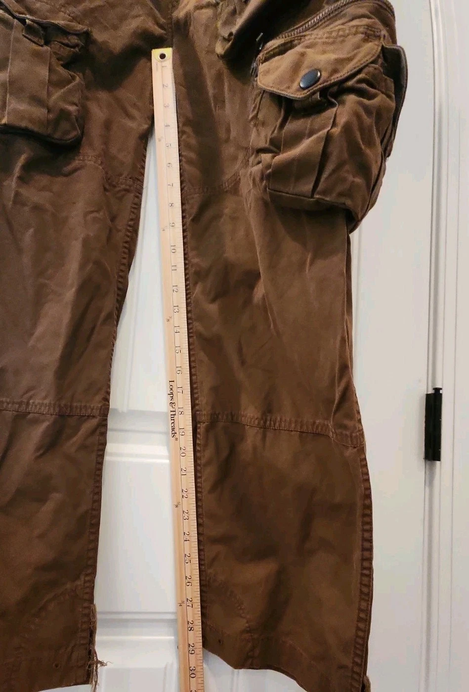 Vtg Polo Ralph Lauren Brown Military Cargo Paratrooper Tactical Pants Mens Read - product detail image 10