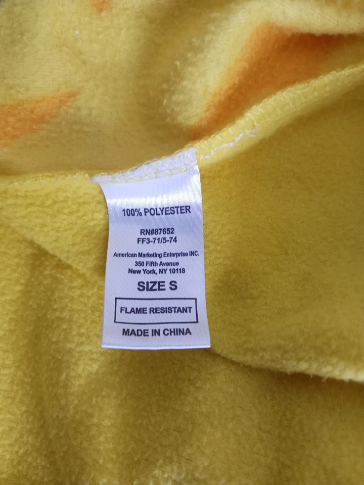 Pijama com capuz Nintendo POKEMON PIKACHU peça única tamanho P unissex - Imagem 4 de 4