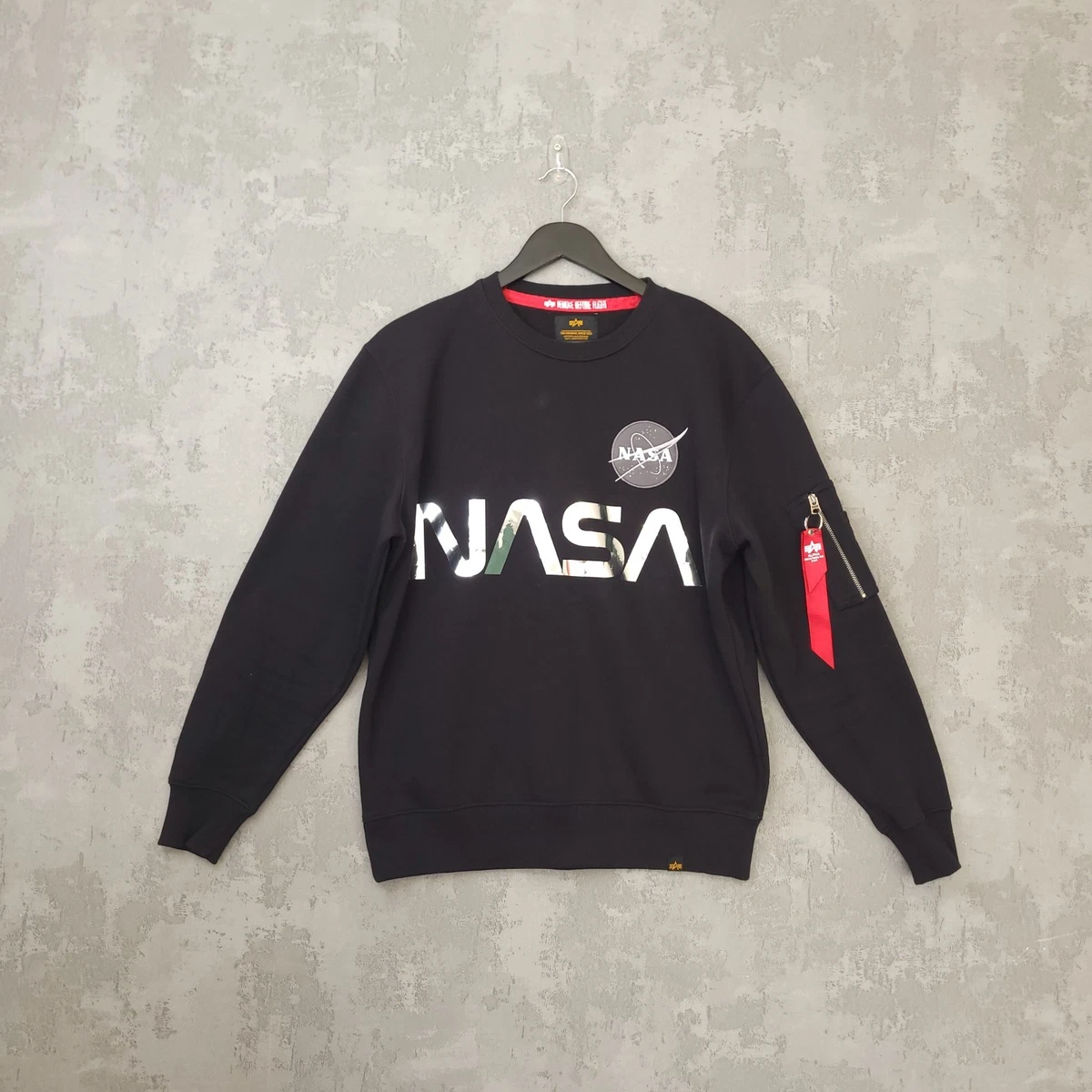 Pull à Capuche, Sweat Ou T-shirt Manches Longues NASA Worm Logo - Tailles Adulte Et Enfant