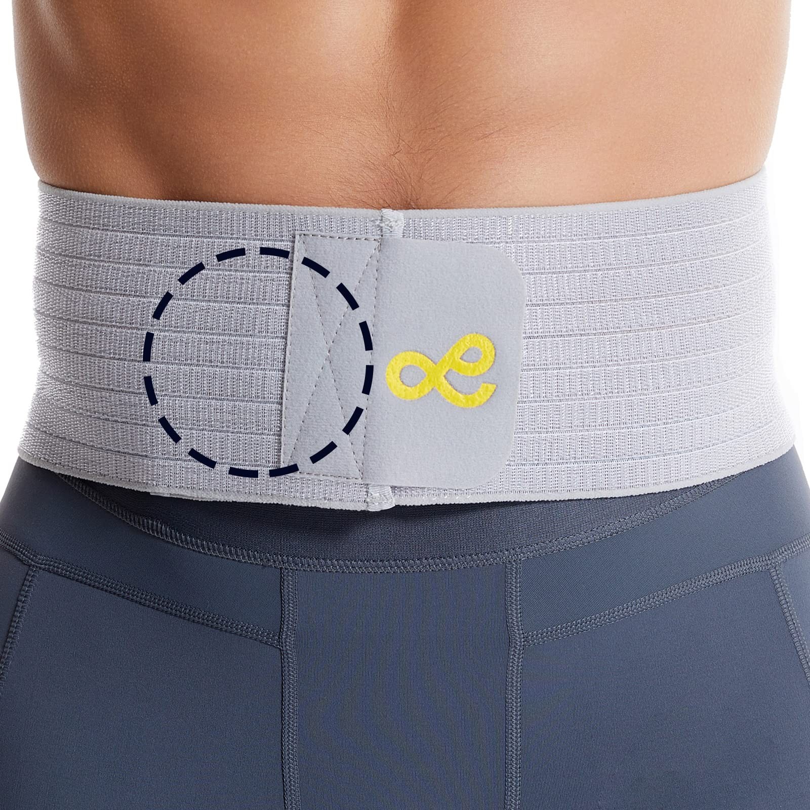 Umbilical Hernia Belt for Men and Women - Abdominal Support Binder XL, Gray