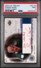 2003-04 UD Trilogy Script Three GORDIE HOWE #S3-GH Auto PSA 9