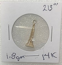14Kt Gold Empire State Building Charm - 1 x 1/4