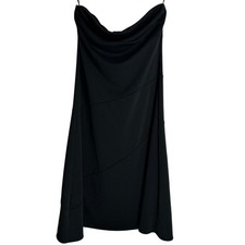 Express Womens Black Cowl Neck Strapless Asymmetrical Mini Dress Size 6