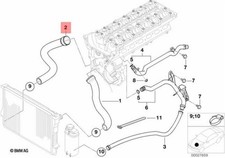 Genuine BMW Z3 Coupe Roadster Cooling System Water Hose OEM 11531716642