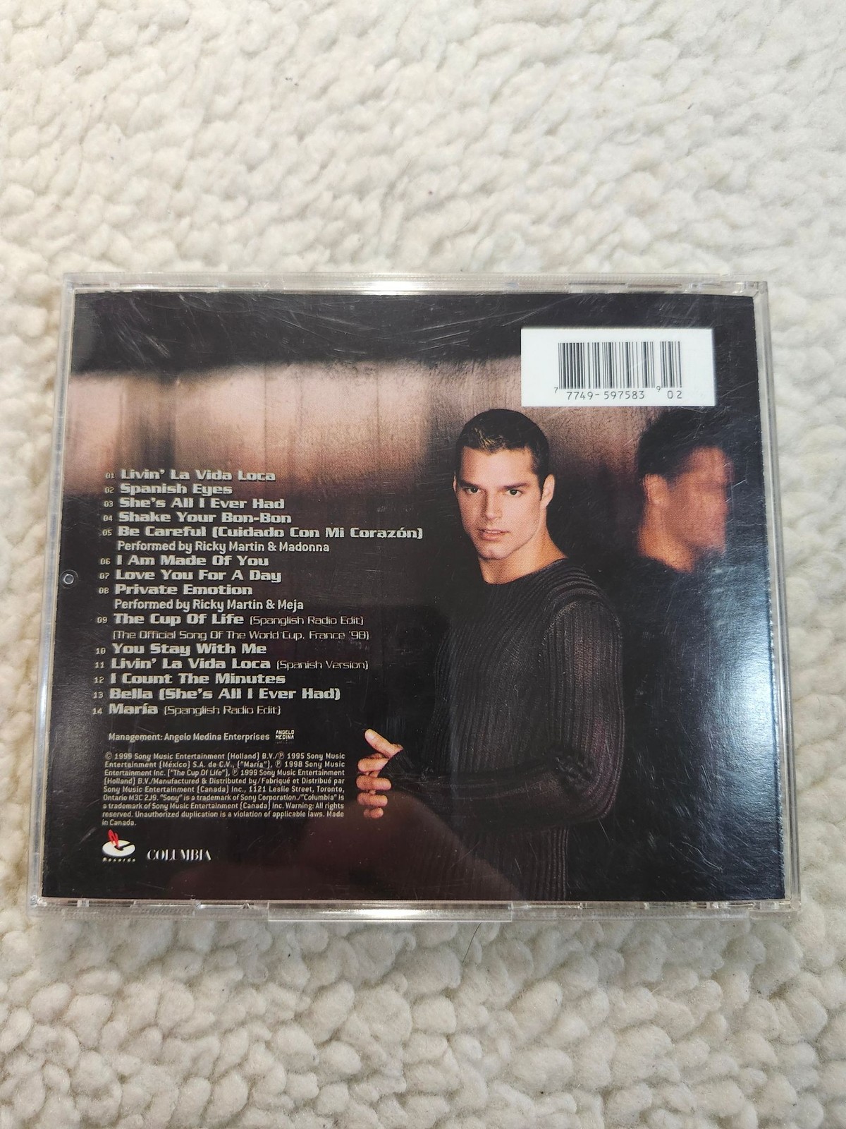 Ricky Martin CD Album Self Titled Pop Latin Livin La Vida Loca Jewel Case Disc thumbnail 2