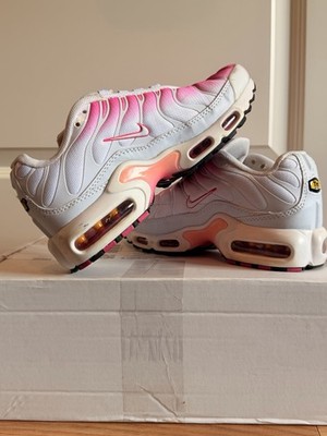 Nike Air Max Plus Herren Sneaker EU 37,5 Weiß/Rosa Mesh atmungsaktiv Low Top