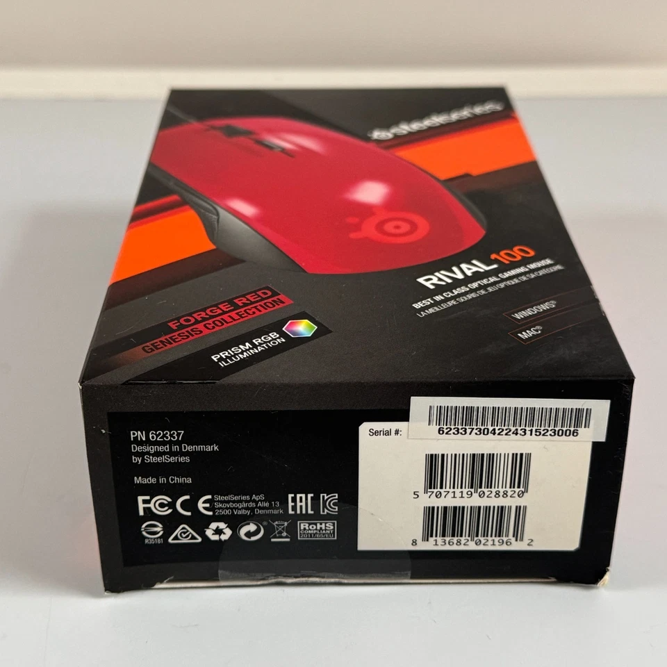 SteelSeries Rival 100 Gaming Mouse Forge Red Genesis RGB Optical NEW - Image 3 of 4