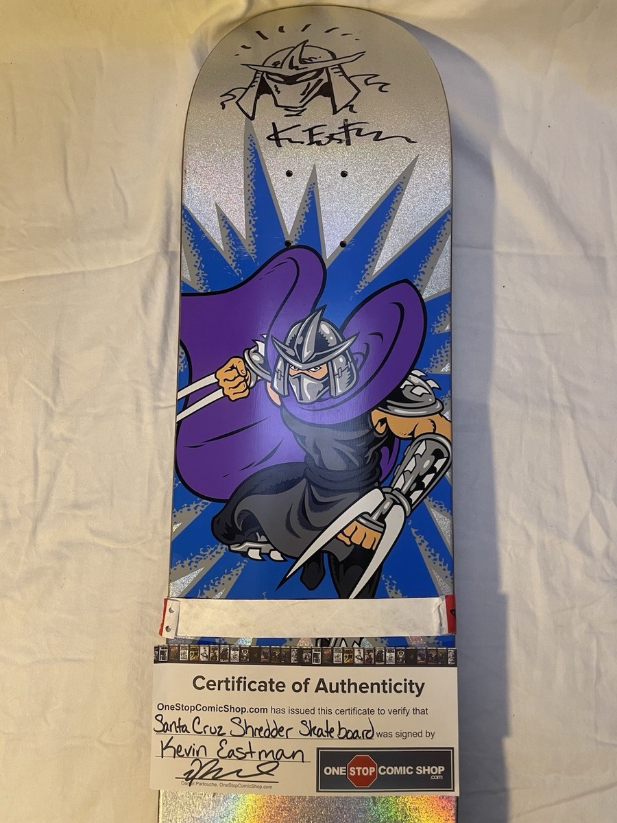 Santa Cruz Shredder Skateboard Teenage Mutant Ninja Turtles Signed