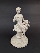 SCULTURA IN PORCELLANA CAPODIMONTE BACCO CON PUTTO ANNI'60