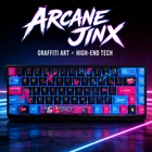 Arcane Jinx Keycaps League of Legends PBT Graffiti Mechanical Keyboard