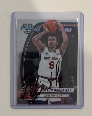 Ashton Hardaway Bowman Auto On Card Hand Signed Saint Mary s NCAA Auto See Photo