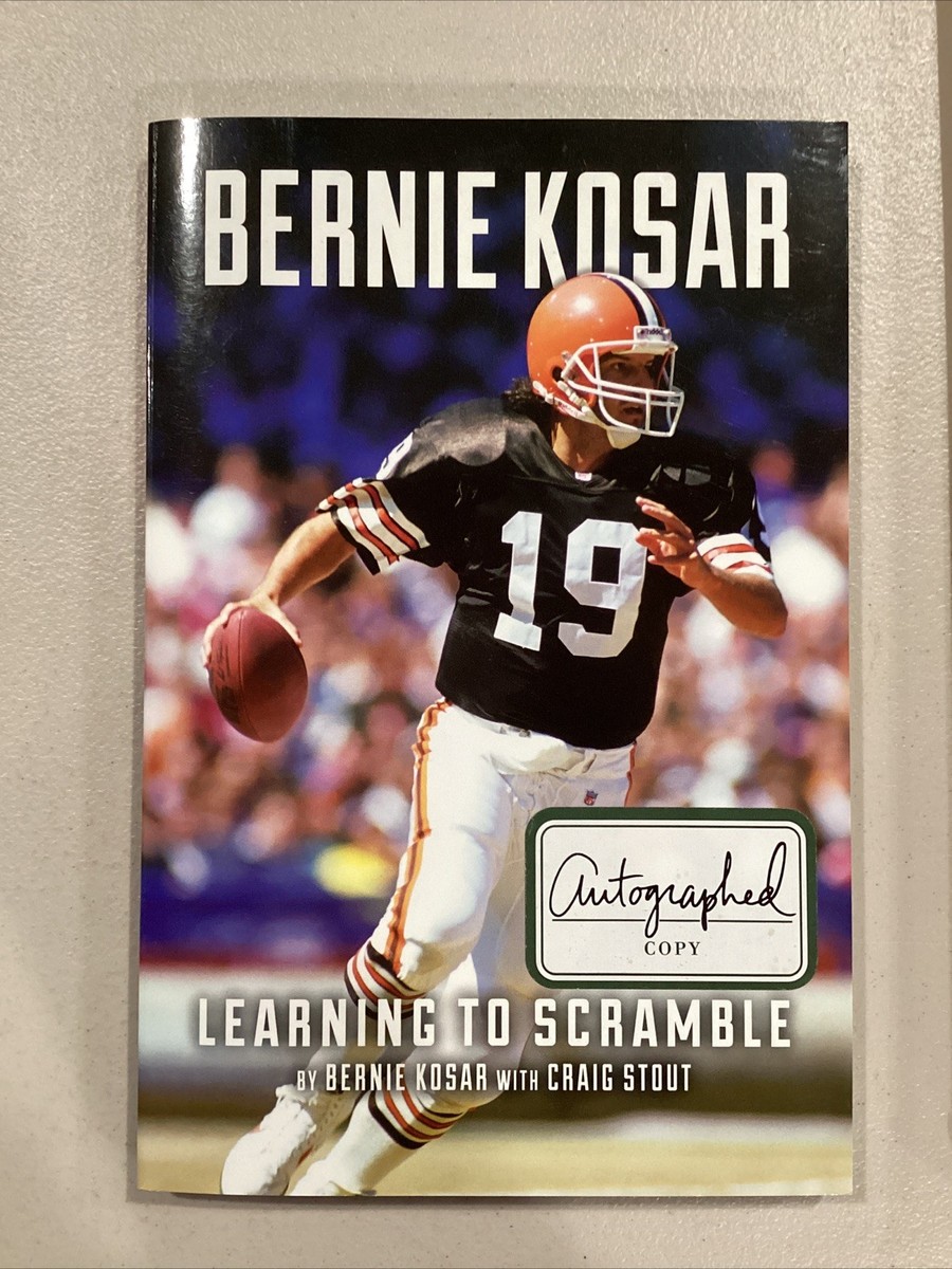 Gabor/ガボール激レア!1点物!手書き看板 2017 Bernie Kosar Signed Auto Book Cleveland Browns Learning To