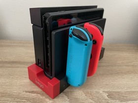 Nintendo Switch Console Neon Blue/Red Joy-Con 128GB Docks Case and Accessories